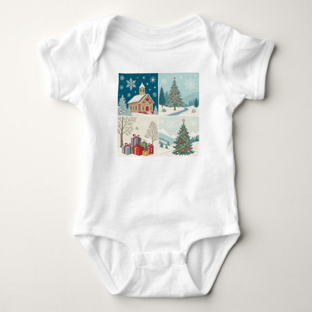  Winter Wonderland Baby Bodysuit (Front)