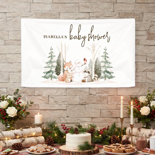 Winter Wonderland Baby Shower Banner
