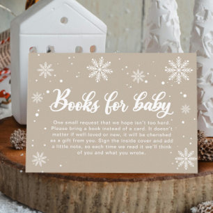Winter Wonderland Baby Shower Book Request Enclosure Card