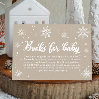 Winter Wonderland Baby Shower Book Request Enclosure Card
