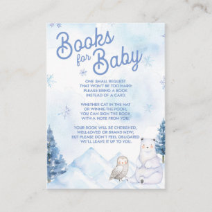 Winter Wonderland Baby Shower Books For Baby Enclosure Card