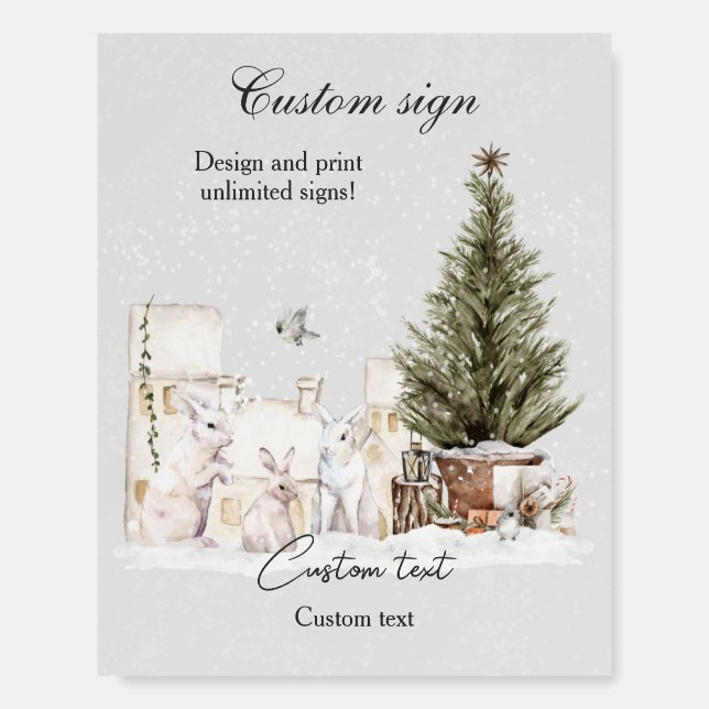 Winter Wonderland Baby Shower Custom Sign (Front)