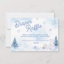 Winter Wonderland Baby Shower Diaper Raffle