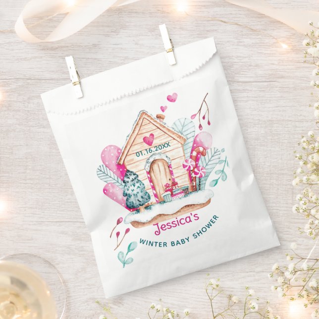 Winter Wonderland Baby Shower Favor Bag (Clipped)