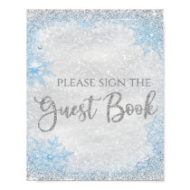 Winter Wonderland Baby Shower Guest Book Sign