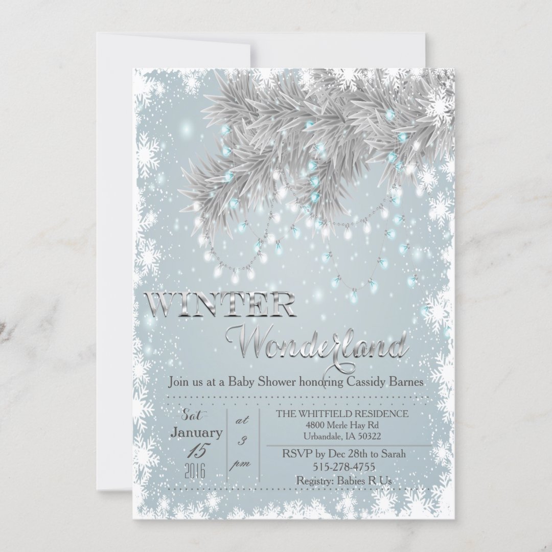 Winter Wonderland Baby Shower Invitation | Zazzle