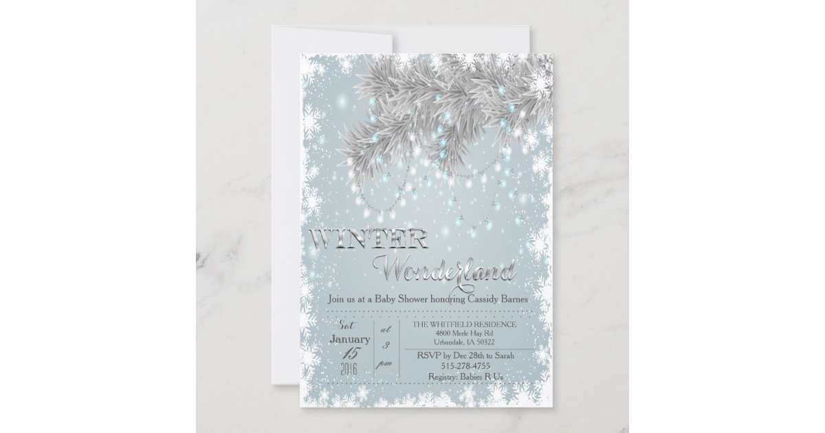 Winter Wonderland Baby Shower Invitation | Zazzle