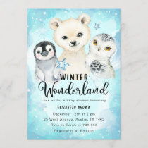 Winter Wonderland Baby Shower Invitation Boy