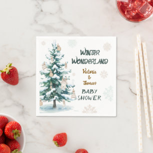 Winter Wonderland Baby Shower  Napkins