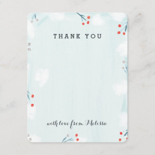 Winter Wonderland Baby Shower Thank You Card