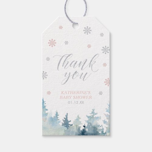 Winter Wonderland Baby Shower Thank you Favor