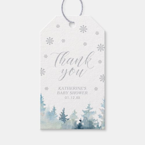 Winter Wonderland Baby Shower Thank you Favor