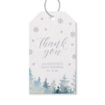 Winter Wonderland Baby Shower Thank you Favor Gift Tags