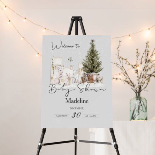 Winter Wonderland Baby Shower Welcome Sign