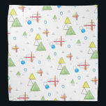 Winter Wonderland Bandana<br><div class="desc">A delightful pattern of xmas trees, wrapped presents, and snow. What else would you need? The proceeds from this bandana will support the Humane Rescue Alliance.</div>
