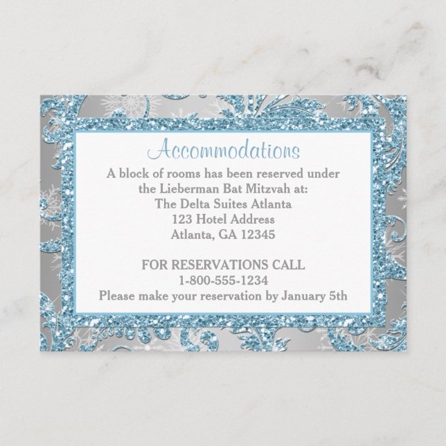 Winter Wonderland Bat Mitzvah Enclosure 2 (Front)