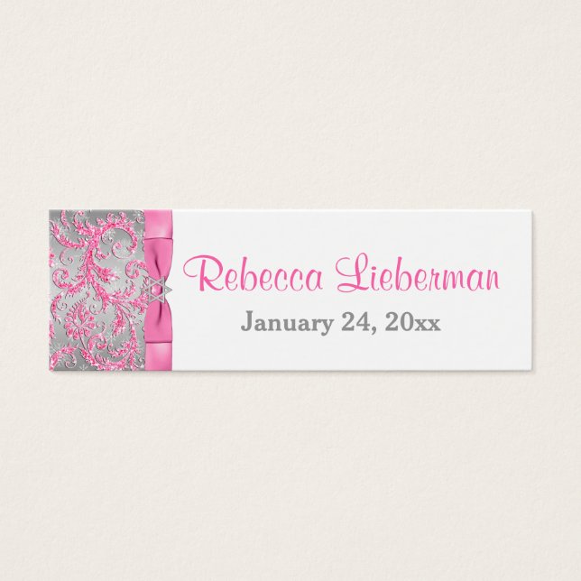 Winter Wonderland Bat Mitzvah Favor Tag (Front)