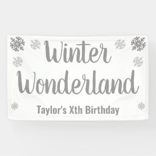 Winter Wonderland Birthday Banner