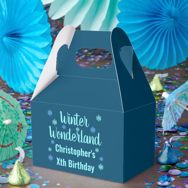 Winter Wonderland Birthday Favor Boxes (Party)