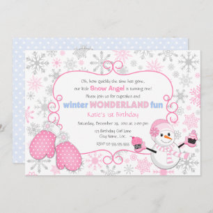 Winter Wonderland Birthday Invitation