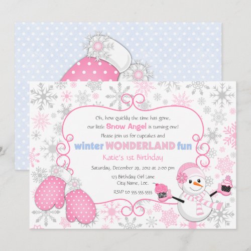 Winter Wonderland Birthday Invitation