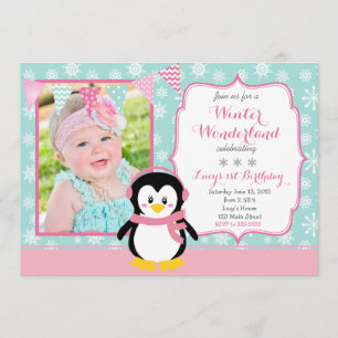 Winter Wonderland Birthday Invitation