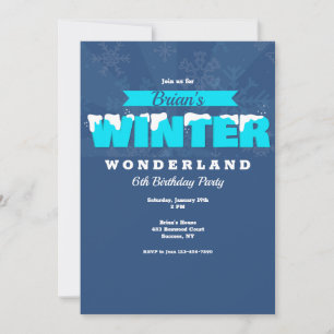 Winter Wonderland Birthday Invitation