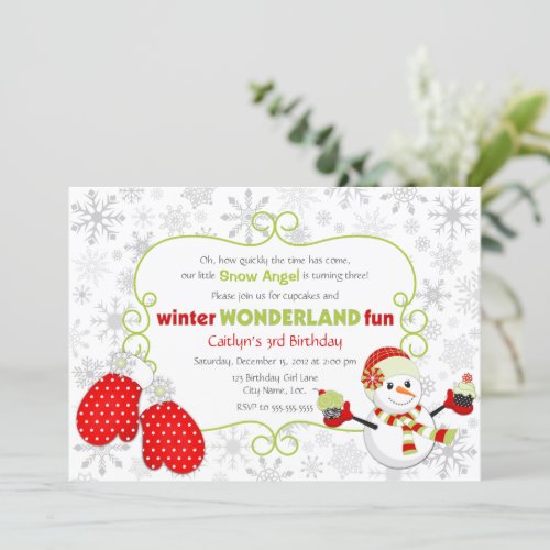 Custom Winter Wonderland Birthday Invitation