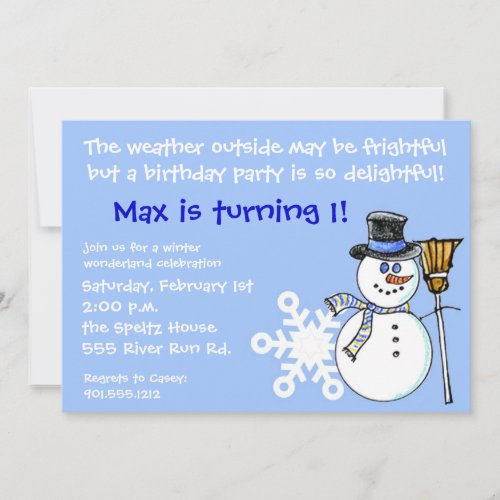Winter Wonderland Birthday Invitation