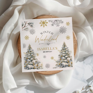 Winter Wonderland Birthday  Napkins