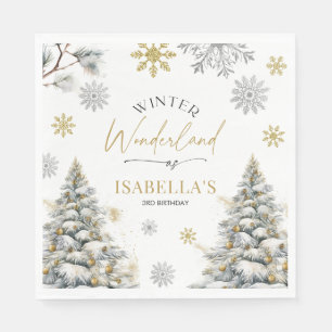 Winter Wonderland Birthday  Napkins