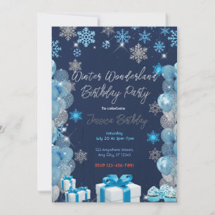 Winter Wonderland Birthday Party Invitation