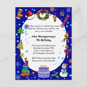 Winter Wonderland Birthday Party Invitation by thepapershoppe at Zazzle
