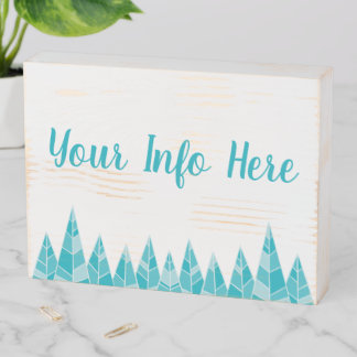 Winter Wonderland Birthday Party Table Wooden Box Sign