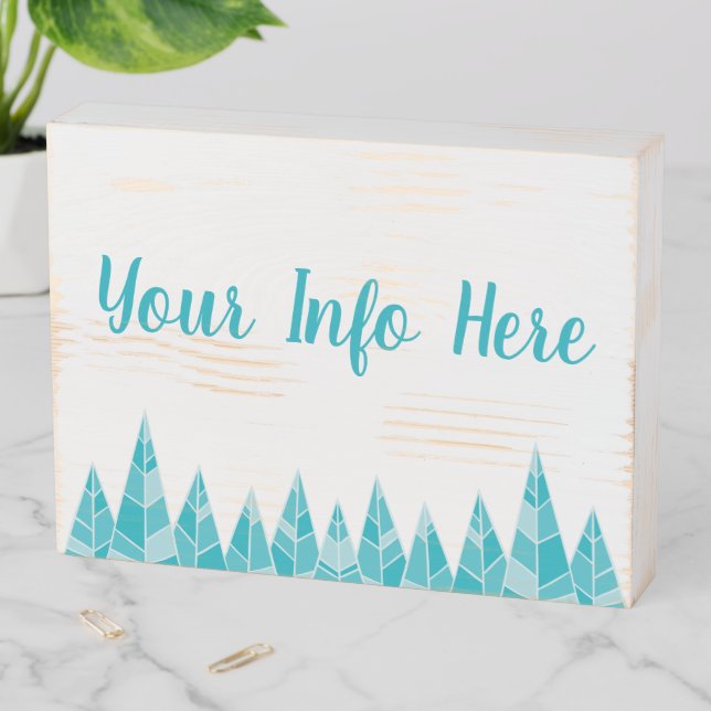 Winter Wonderland Birthday Party Table  Wooden Box Sign (In Situ Horizontal)