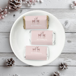 Winter Wonderland Birthday Pink & Deer Hershey's Miniatures