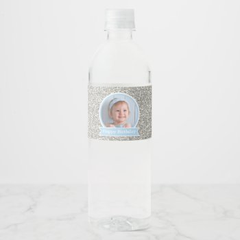 Winter Wonderland Birthday Water Bottle Labels by PuggyPrints at Zazzle