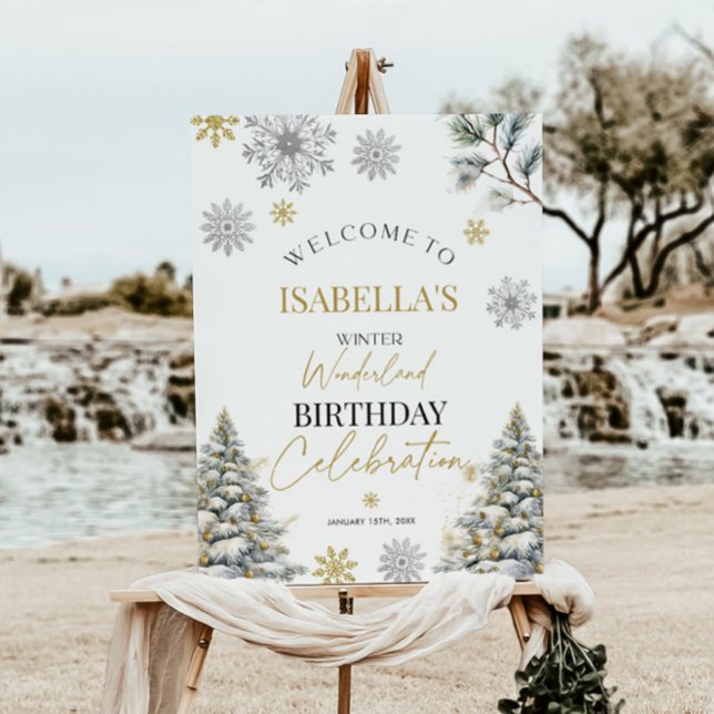 Winter Wonderland Birthday Welcome sign (Creator Uploaded)