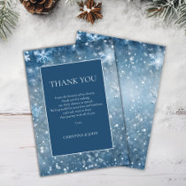 Winter Wonderland Blue Baby Shower Thank You Card