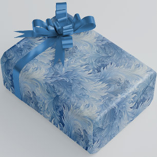 Winter Wonderland Blue frosty pattern Wrapping Paper