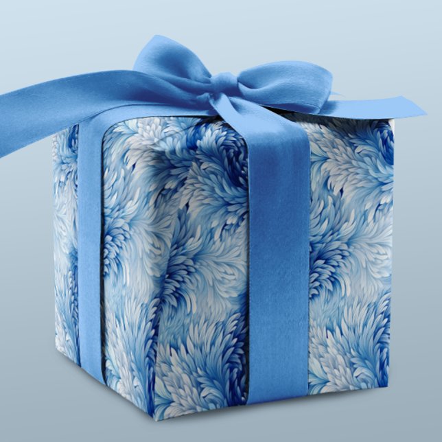 Winter Wonderland Blue frosty pattern Wrapping Paper (Creator Uploaded)