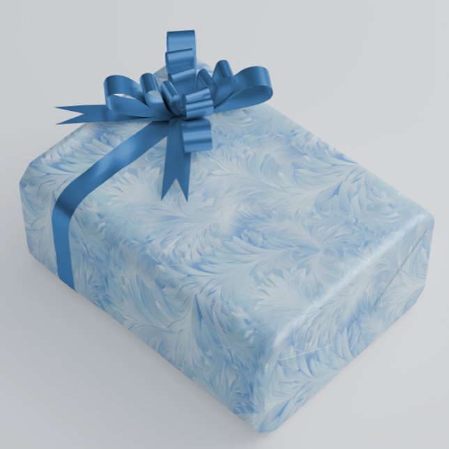 Winter Wonderland Blue frosty pattern Wrapping Paper (Creator Uploaded)