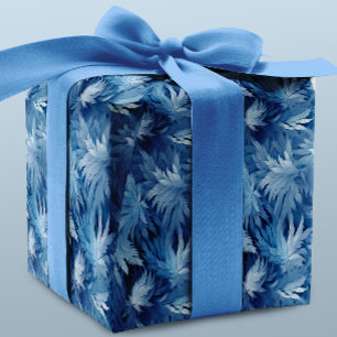 Winter Wonderland Blue frosty pattern Wrapping Paper