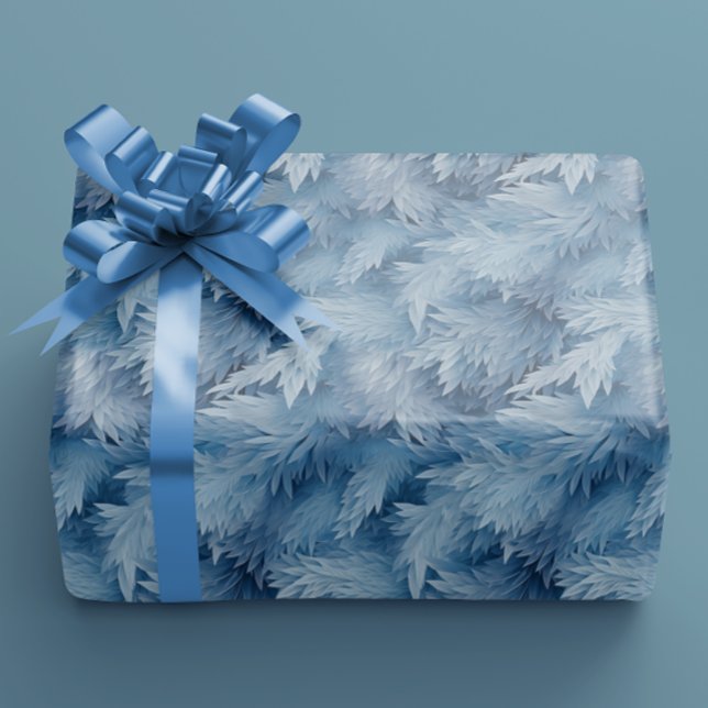 Winter Wonderland Blue frosty pattern Wrapping Paper (Creator Uploaded)