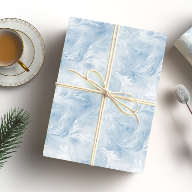 Winter Wonderland Blue frosty pattern Wrapping Paper (Creator Uploaded)