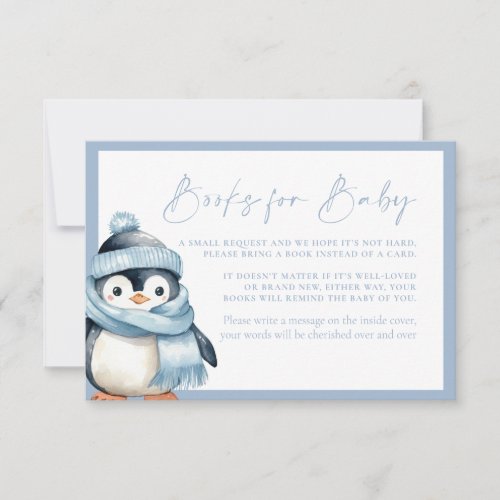 Winter Wonderland Blue Penguin Books for Baby Card