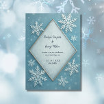 Winter Wonderland Blue Snowy Romantic wedding  Invitation<br><div class="desc">Winter Wonderland Blue Snowy Romantic wedding invitation Step into a magical white winter wonderland with this romantic, cozy design featuring soft frosted florals, icy sparkle, and elegant snowflakes. The palette blends snowy blue, white, glittery accents, and subtle Christmas charm to create a timeless seasonal style—perfect for December weddings or festive...</div>
