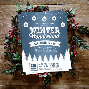 Winter Wonderland: Blue & White Holiday Flyer