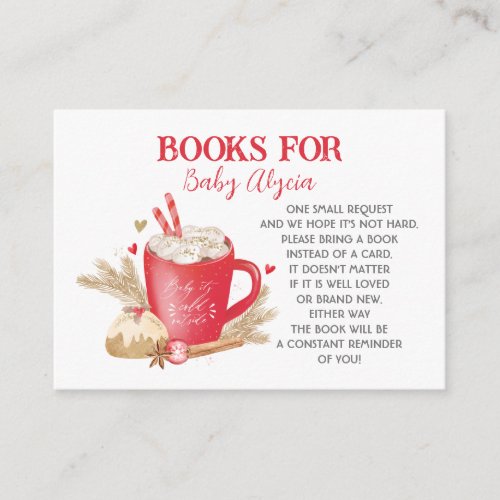 Winter Wonderland Books for Baby Bring A Book En Enclosure Card