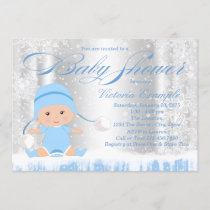 Winter Wonderland Boy Baby Shower Invitation